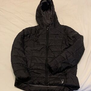 Spyder Dark Quilted Hooded Jacket